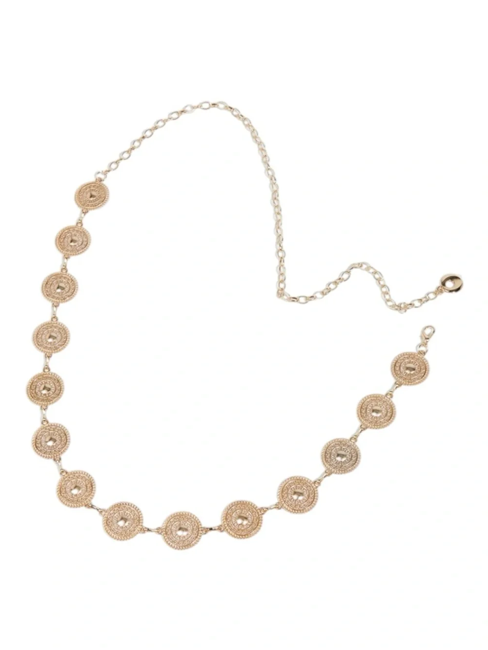 Bohemian Gold Tone Medallion Chain Belt